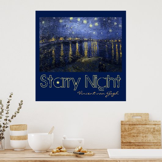 Sterrennacht van Gogh Poster (Keuken)