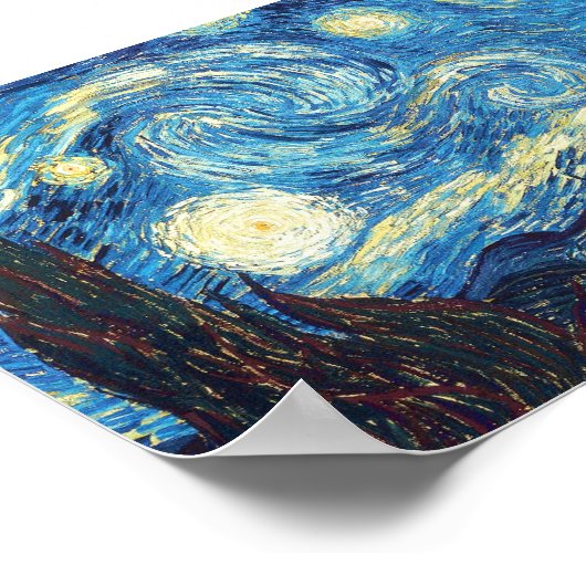 Sterrennacht Van Gogh Poster (Hoek)