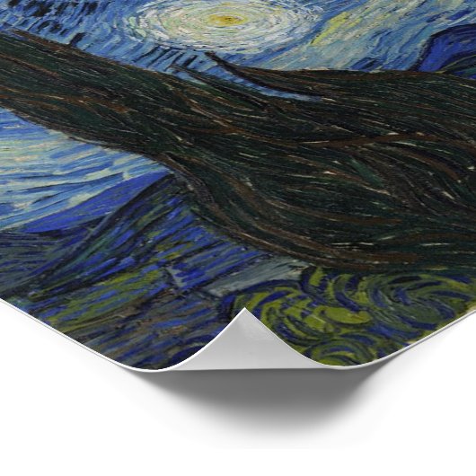 Sterrennacht Van Gogh Poster (Hoek)