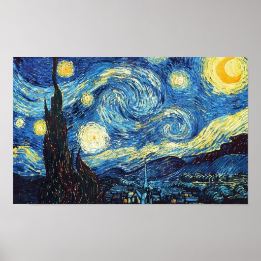 Sterrennacht - Van Gogh Poster (Voorkant)