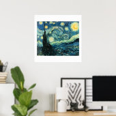 Sterrennacht Van Gogh Poster (hoge kwaliteit) (Thuiskantoor)