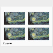 Sterrennacht - van Gogh Rechthoekige Sticker (Vel)