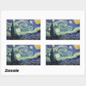 Sterrennacht van Gogh Rechthoekige Sticker (Vel)