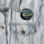 Sterrennacht - van Gogh Ronde Button 5,7 Cm (In situ)