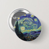 Sterrennacht van Gogh Ronde Button 5,7 Cm (Voorkant /achterkant)