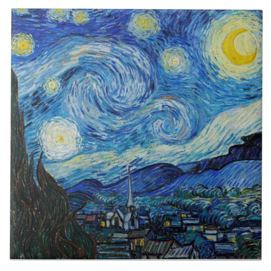 Sterrennacht, Van Gogh Tegeltje (Voorkant)