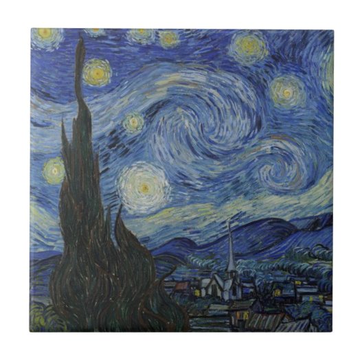 Sterrennacht - Van Gogh Tegeltje (Voorkant)
