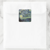 Sterrennacht - van Gogh Vierkante Sticker (Tas)