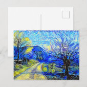 Sterrennacht van het platteland Acrylparodieschild Briefkaart (Voorkant / Achterkant)