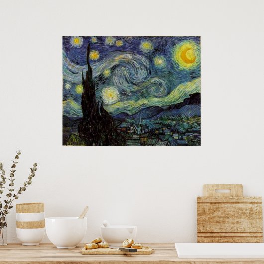 Sterrennacht van het Poster van Gogh (Keuken)