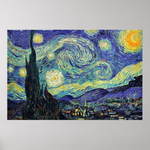 Sterrennacht van het Poster van Gogh