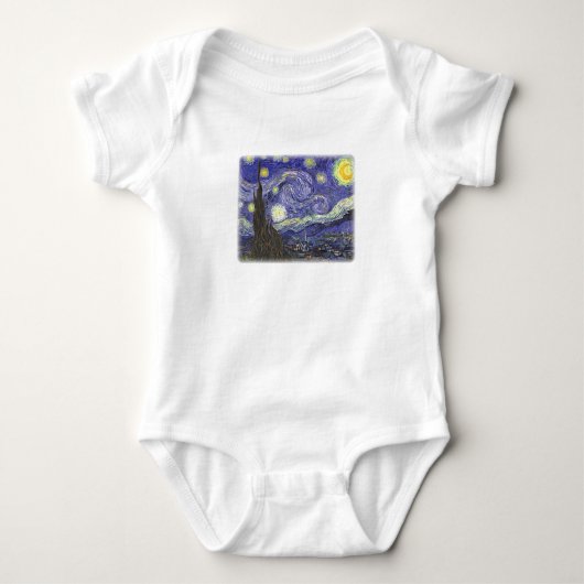 Sterrennacht van Van Gogh baby creeper Romper (Voorkant)
