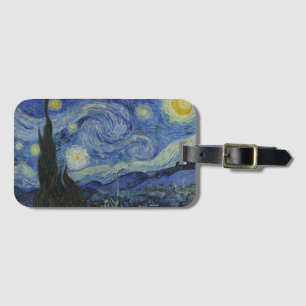 "Sterrennacht" van Van Gogh Bagagelabel
