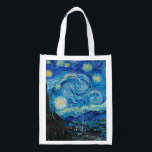 Sterrennacht van Van Gogh, Boodschappentas<br><div class="desc">Het schilderij van Vincent van Gogh,  Sterrennacht.</div>
