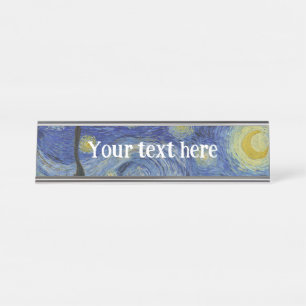 "Sterrennacht" van Van Gogh Bureau Naambordje