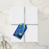 Sterrennacht van Van Gogh Fine Art Cadeaulabel (Met Touw)