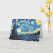 Sterrennacht van Van Gogh, Fine Art, Card Kaart (Gele Bloem)
