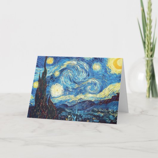 Sterrennacht van Van Gogh, Fine Art, Card Kaart (Voorkant)