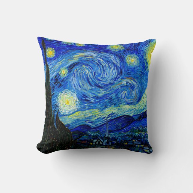 Sterrennacht van Van Gogh Fine Art Pillow Kussen (Voorkant)