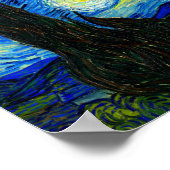 Sterrennacht van Van Gogh Fine Art Poster Print (Hoek)