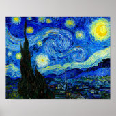 Sterrennacht van Van Gogh Fine Art Poster Print (Voorkant)