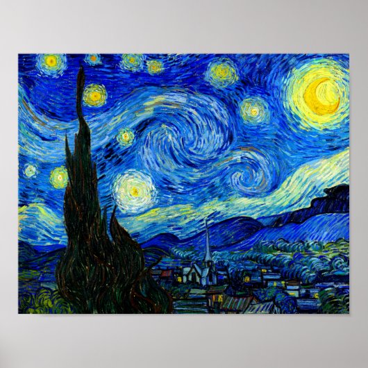 Sterrennacht van Van Gogh Fine Art Poster Print (Voorkant)