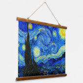 Sterrennacht van Van Gogh Fine Art Poster Print Hangend Wandkleed (Gebogen)