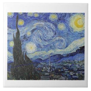 Sterrennacht van Van Gogh, Fine Art, Tegeltje