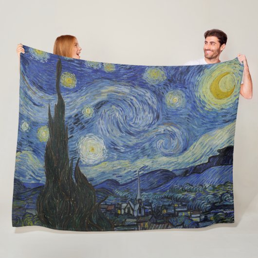 "Sterrennacht" van Van Gogh Fleece Deken (In situ)