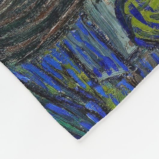 Sterrennacht van Van Gogh, Fleece Deken (Hoek)
