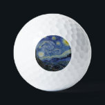 "Sterrennacht" van Van Gogh Golfballen<br><div class="desc">Dit ontwerp toont een zeer hoge resolutie,  ongewijzigd en onbewerkt,  van Van Goghs bekende "Sterrennacht" schilderij.</div>