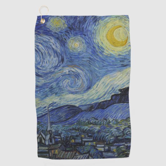 "Sterrennacht" van Van Gogh Golfhanddoek (Voorkant)