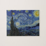 Sterrennacht van Van Gogh Legpuzzel<br><div class="desc">De Sterrennacht van Vincent van Gogh,  die in 1889 tijdens zijn verblijf in Saint-Rémy-de-Provence werd geschilderd,  toont een wervelende nachtelijke hemel boven een rustig dorpje,  wat zijn emotionele en kunstzinnige intensiteit weerspiegelt.</div>