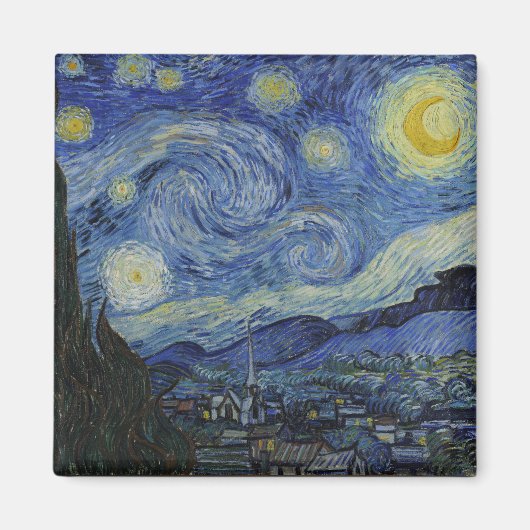 "Sterrennacht" van Van Gogh Magneet (Voorkant)