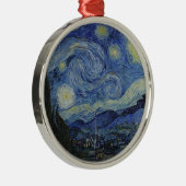 "Sterrennacht" van Van Gogh Metalen Ornament (Rechts)