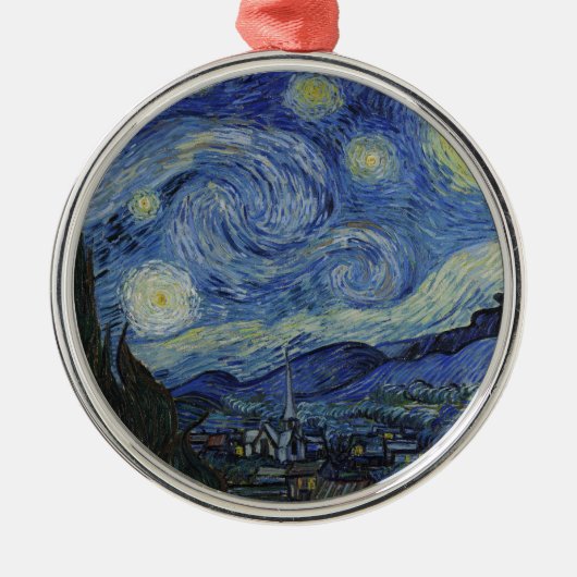 "Sterrennacht" van Van Gogh Metalen Ornament (Voorkant)
