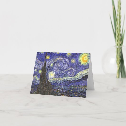Sterrennacht van Van Gogh Note Card Kaart (Voorkant)