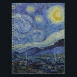 "Sterrennacht" van Van Gogh Notitieboek<br><div class="desc">Dit ontwerp toont een zeer hoge resolutie,  ongewijzigd en onbewerkt,  van Van Goghs bekende "Sterrennacht" schilderij.</div>