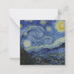 "Sterrennacht" van Van Gogh Notitiekaartje<br><div class="desc">Dit ontwerp toont een zeer hoge resolutie,  ongewijzigd en onbewerkt,  van Van Goghs bekende "Sterrennacht" schilderij.</div>