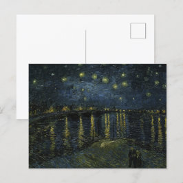 Sterrennacht van Van Gogh op de Rijn Briefkaart
