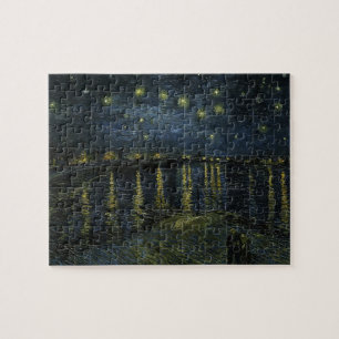 Sterrennacht van Van Gogh op de Rijn Legpuzzel