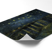 Sterrennacht van Van Gogh op de Rijn Poster (Hoek)