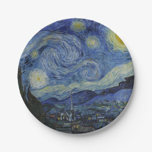 "Sterrennacht" van Van Gogh Papieren Bordje