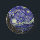 Sterrennacht van Van Gogh ronde knop Ronde Button 5,7 Cm<br><div class="desc">Sterrennacht van Van Gogh voor de kunstminnaar of dromer in je leven.</div>