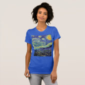 Sterrennacht van Van Gogh Royal Blue T-shirt (Voorkant volledig)