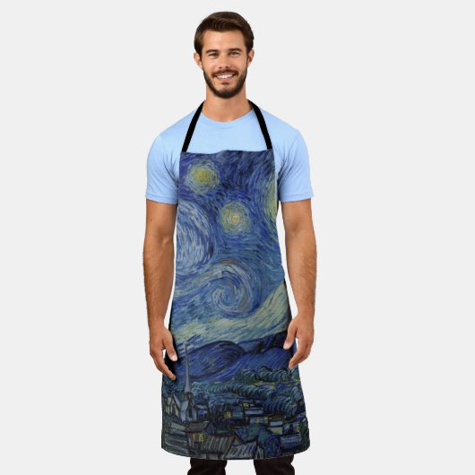 "Sterrennacht" van Van Gogh Schort (Gedragen)