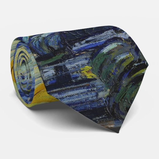 "Sterrennacht" van Van Gogh Stropdas (Opgerold)