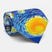 Sterrennacht van Van Gogh - Stropdas Swirling Sky (Opgerold)