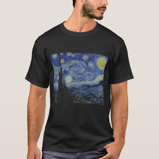 Sterrennacht van Van Gogh T-shirt (Voorkant)