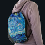 Sterrennacht van Van Gogh, Trekkoord Rugzakje<br><div class="desc">Het schilderij van Vincent van Gogh,  Sterrennacht.</div>